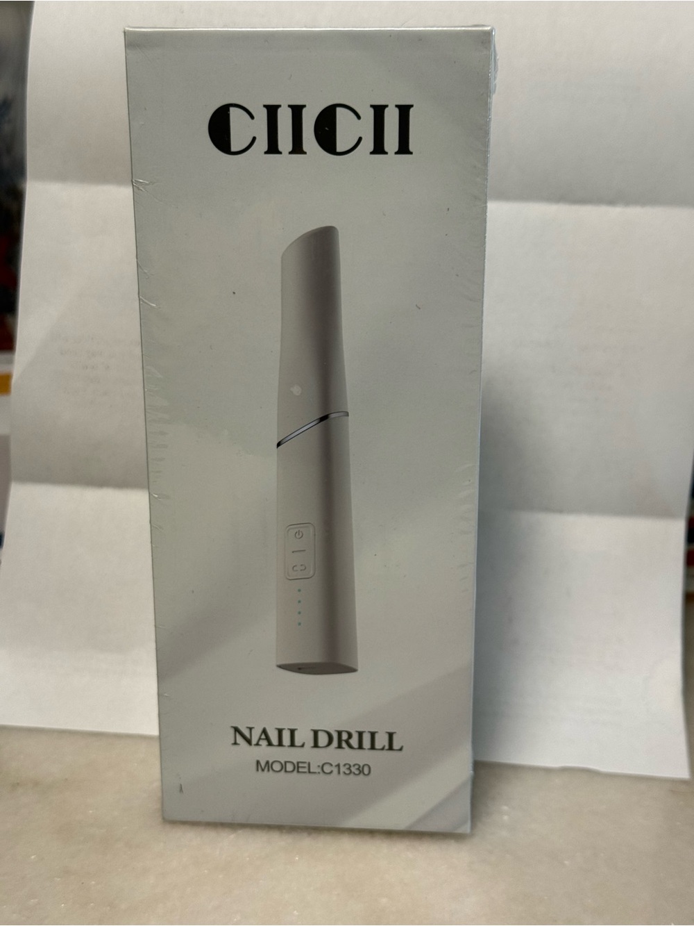 White Nail Drill Model C1330 – Portable Electric Manicure Tool